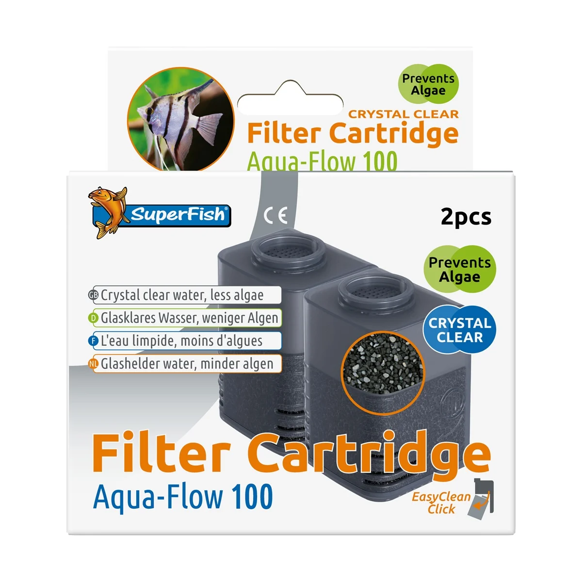 SuperFish  Aquaflow 100/150 Crystal Clear Cartridge 2X - Superfish afbeelding