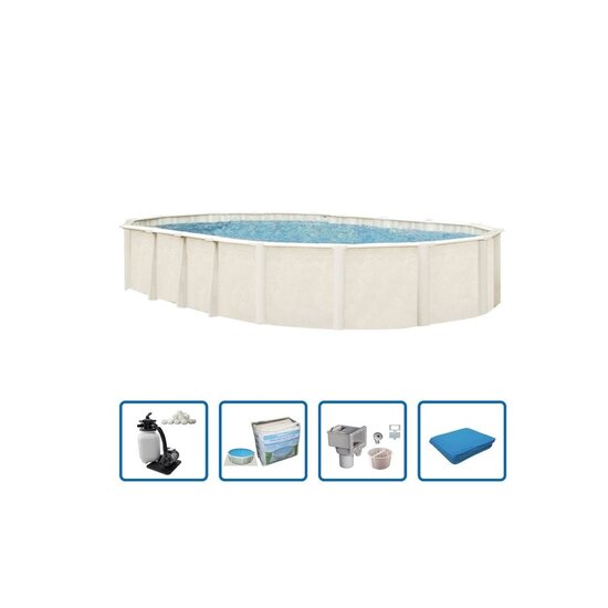 Interline  Zwembad Century ovaal 6,10x3,60m Basis Pakket - Interline