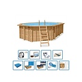 Interline  Zwembad Bali ovaal 8,40x4,90/1,36m - Premium pakket - Interline