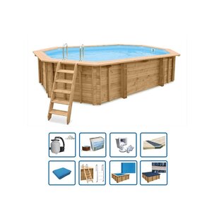 Zwembad Bali ovaal 6,40x4,00m/1,38m - Deluxe pakket - Interline