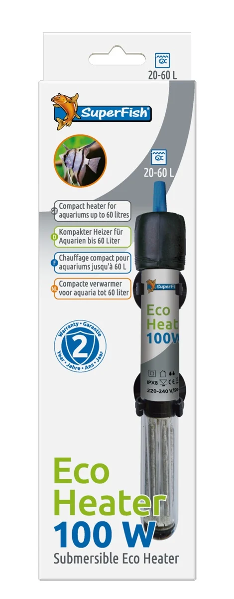 SuperFish  Eco Heater 100W 40-100L (21CM) - Superfish afbeelding
