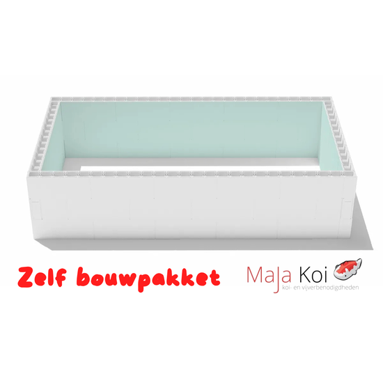 MaJa Koi Zelfbouwpakket zwembad van high density polystyreen blokken - 6,00 x 3,00 x 1,50m