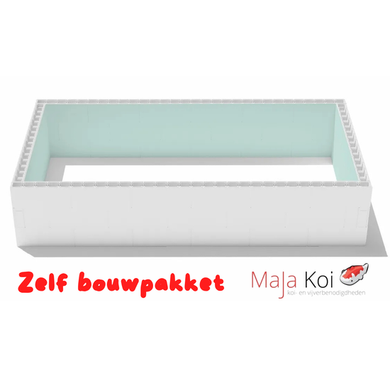 MaJa Koi Zelfbouwpakket zwembad van high density polystyreen blokken - 7,00 x 3,50 x 1,50m