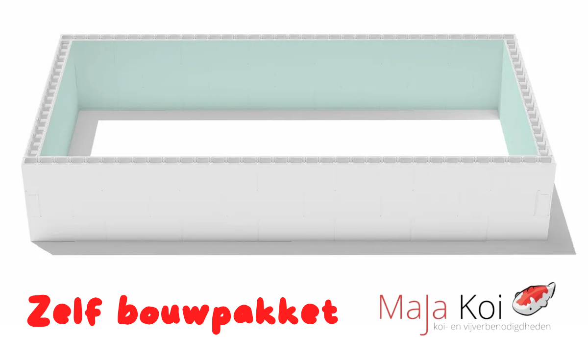 MaJa Koi Zelfbouwpakket zwembad van high density polystyreen blokken - 8,00 x 4,00 x 1,50m afbeelding