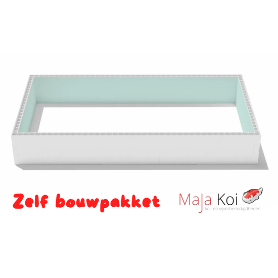MaJa Koi Zelfbouwpakket zwembad van high density polystyreen blokken - 10,00 x 5,00 x 1,50m