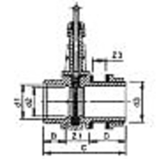 VDL Schuifafsluiter 63mm met doorvoer VDL