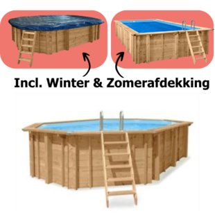 Zwembad Bali ovaal 8,40x4,90/1,36m - Premium pakket - Interline