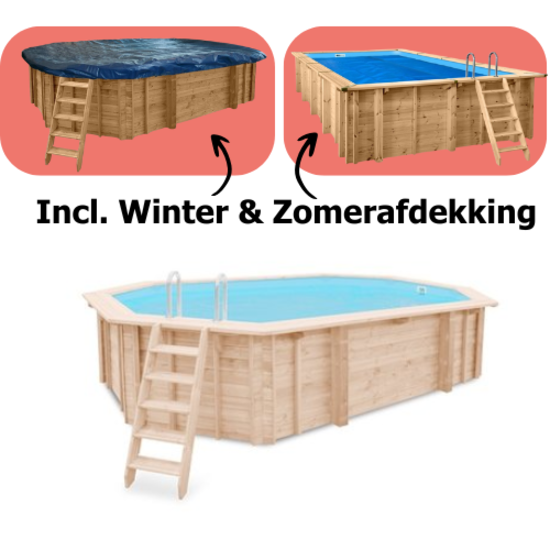 Interline  Zwembad Bali ovaal 6,40x4,00m/1,38m - Premium pakket - Interline
