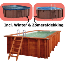 Zwembad Interline Sumatra rechthoek 6,00x3,00m Premium pakket