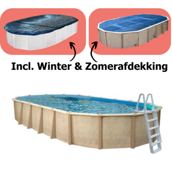 Interline  Zwembad Sunlake ovaal 9,75x4,90m Premium Pakket - Interline