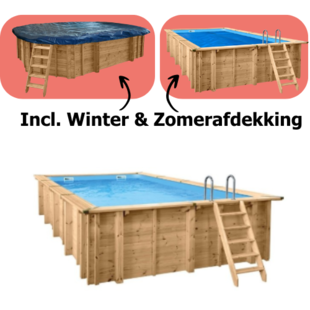 Zwembad Bali rechthoek 7,90x4,00m/1,38m - Premium pakket - Interline