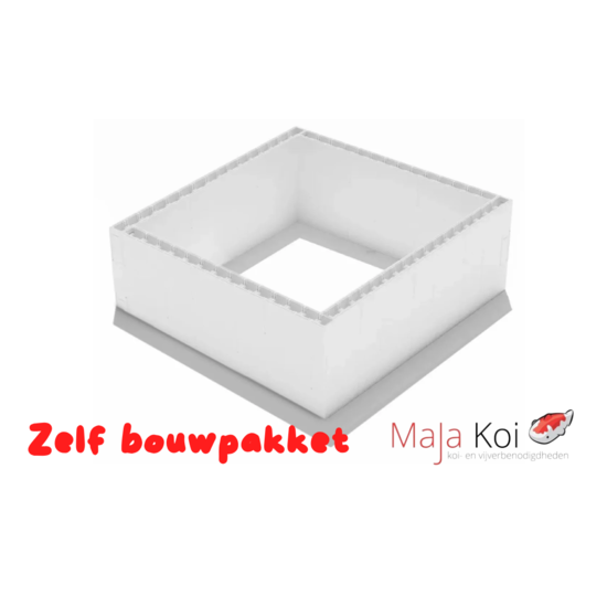 W'eau Zelfbouwpakket zwembad blokken  - 2,00 x 2,00 x 1,20 m