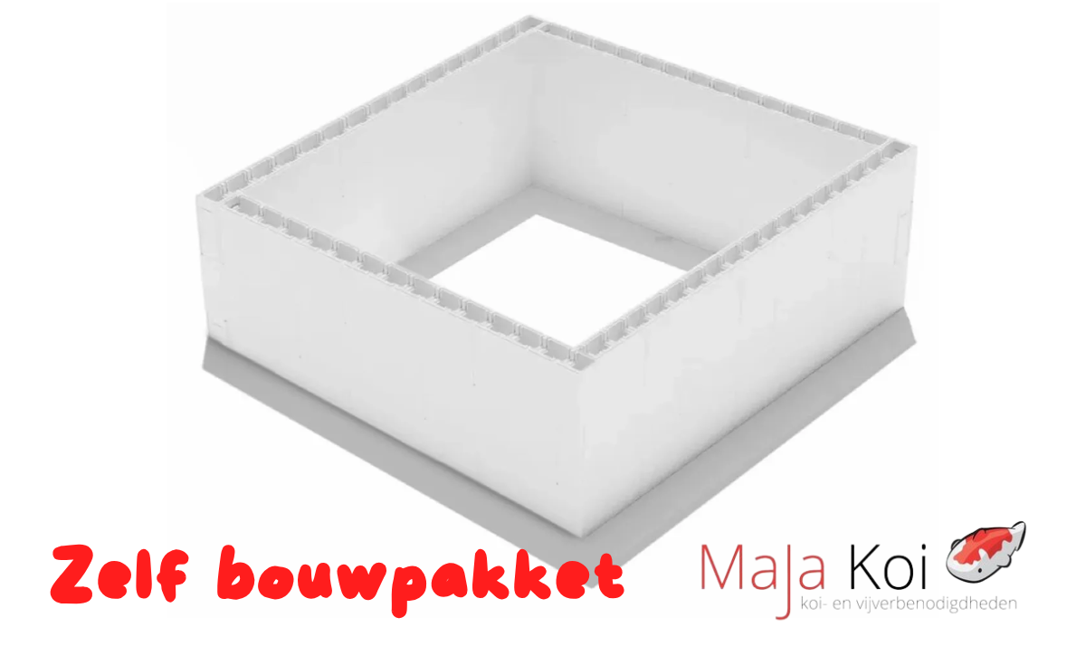 W'eau Zelfbouwpakket zwembad blokken - 3,00 x 3,00 x 1,20 m afbeelding