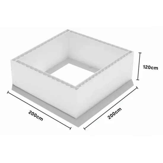 W'eau Zelfbouwpakket zwembad blokken  - 3,00 x 3,00 x 1,20 m