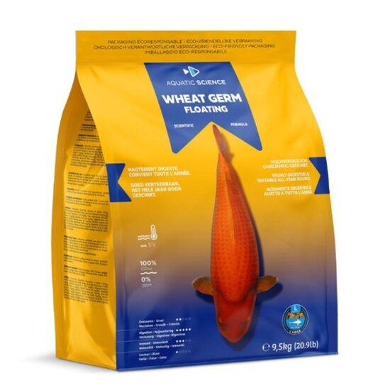 Aquatic Science Wheat Germ Floating Large 9,5Kg - Aquatic Science