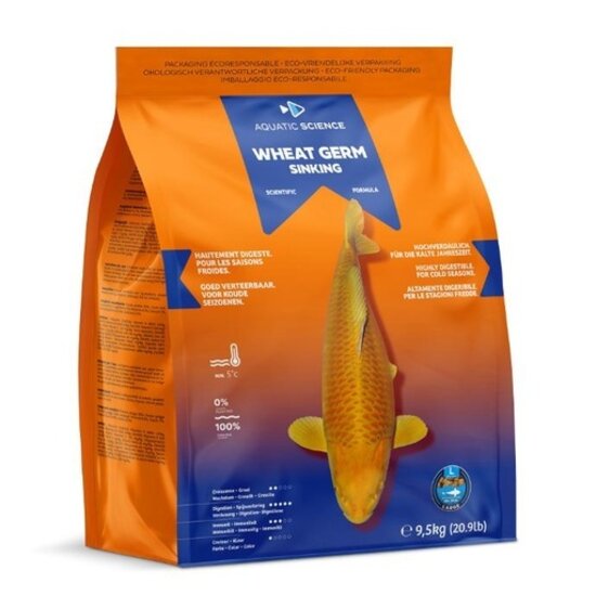 Aquatic Science Wheat Germ Sinking Large 9,5Kg - Aquatic Science
