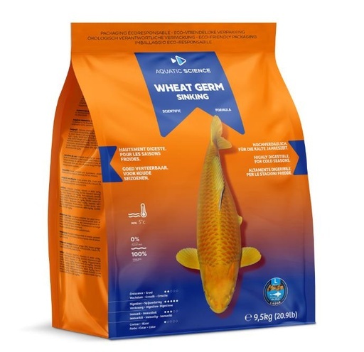 Aquatic Science Wheat Germ Sinking Large 9,5Kg - Aquatic Science afbeelding