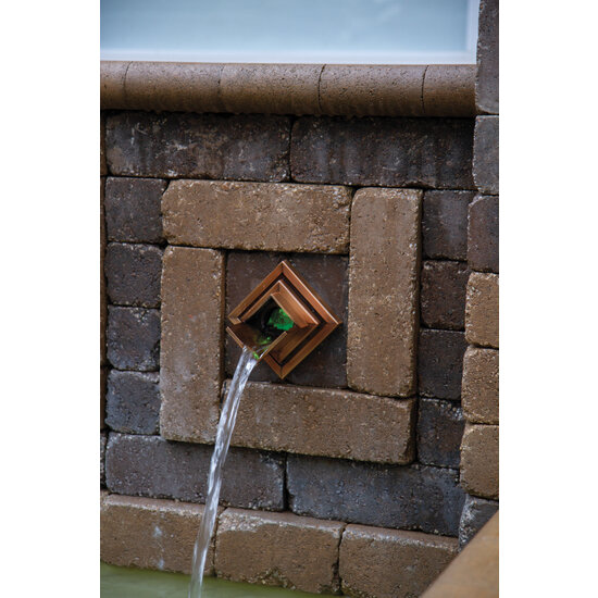 Oase Waterspuwer muur Ruit Koper - Oase