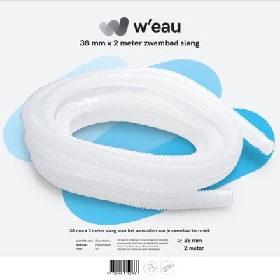 W'eau Zwembadslang wit 38 mm - 2 meter - W'eau afbeelding