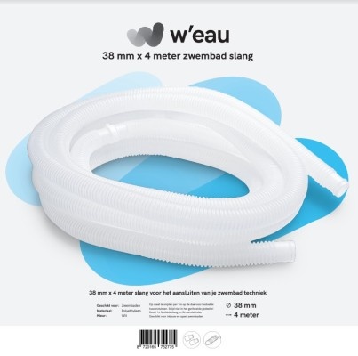 W'eau Zwembadslang wit 38 mm - 4 meter - W'eau afbeelding