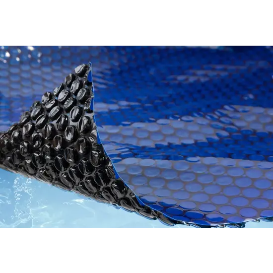 W'eau Solar cover ovaal - 730 x 370 cm (zeilmaat 724 x 364) - Zwart/Blauw - W'eau