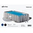 W'eau Solar cover rechthoekig - 300 x 200 cm (zeilmaat 286 x 186) - Zwart/Blauw - W'eau