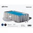 W'eau Solar cover rechthoekig - 549 x 274 cm (zeilmaat 538 x 253) - Zwart/Blauw - W'eau