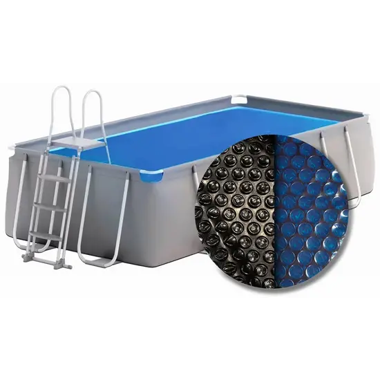 W'eau Solar cover rechthoekig - 732 x 366 cm (zeilmaat 716 x 346) - Zwart/Blauw - W'eau