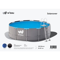Solar cover rond - 457 cm (zeilmaat 448) - Zwart/Blauw - W'eau