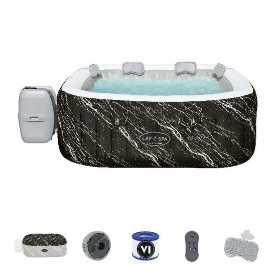 Lay-Z Lay-Z-Spa Hollywood Luxe airjet 6 zwart 4-5 persoons - Bestway