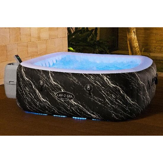 Lay-Z Spa Hollywood Luxe airjet 6 zwart 4-5 persoons - Lay-Z