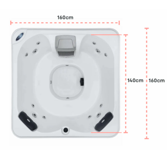 W'eau W'eau professionele Spa 4 persoons - Skye