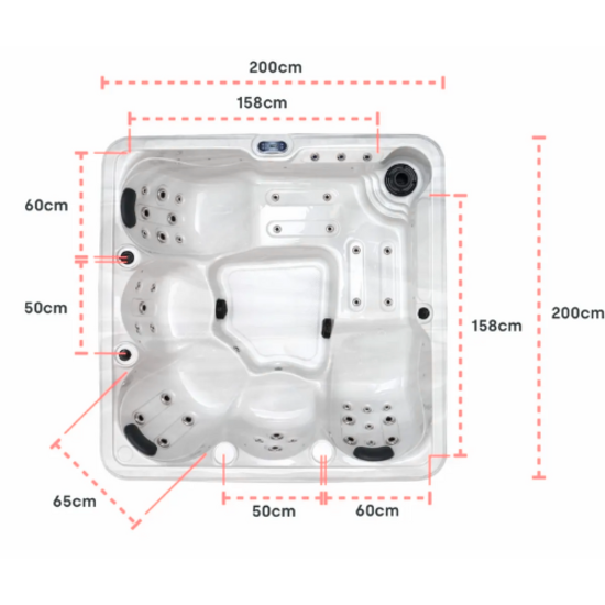 W'eau W'eau professionele Spa 6 persoons - Lagune