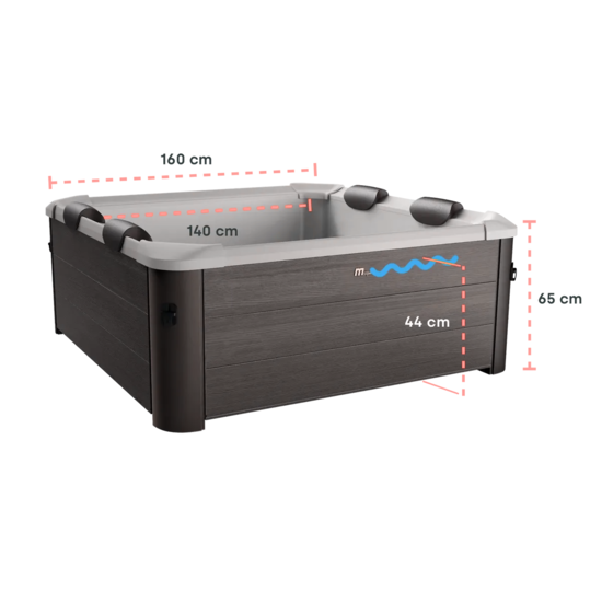 W'eau MSpa Tribeca frame spa - 6 persoons