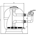 HRS VIENNA I zandfilter | SIDE | 14 m³/h | Ø 600 mm