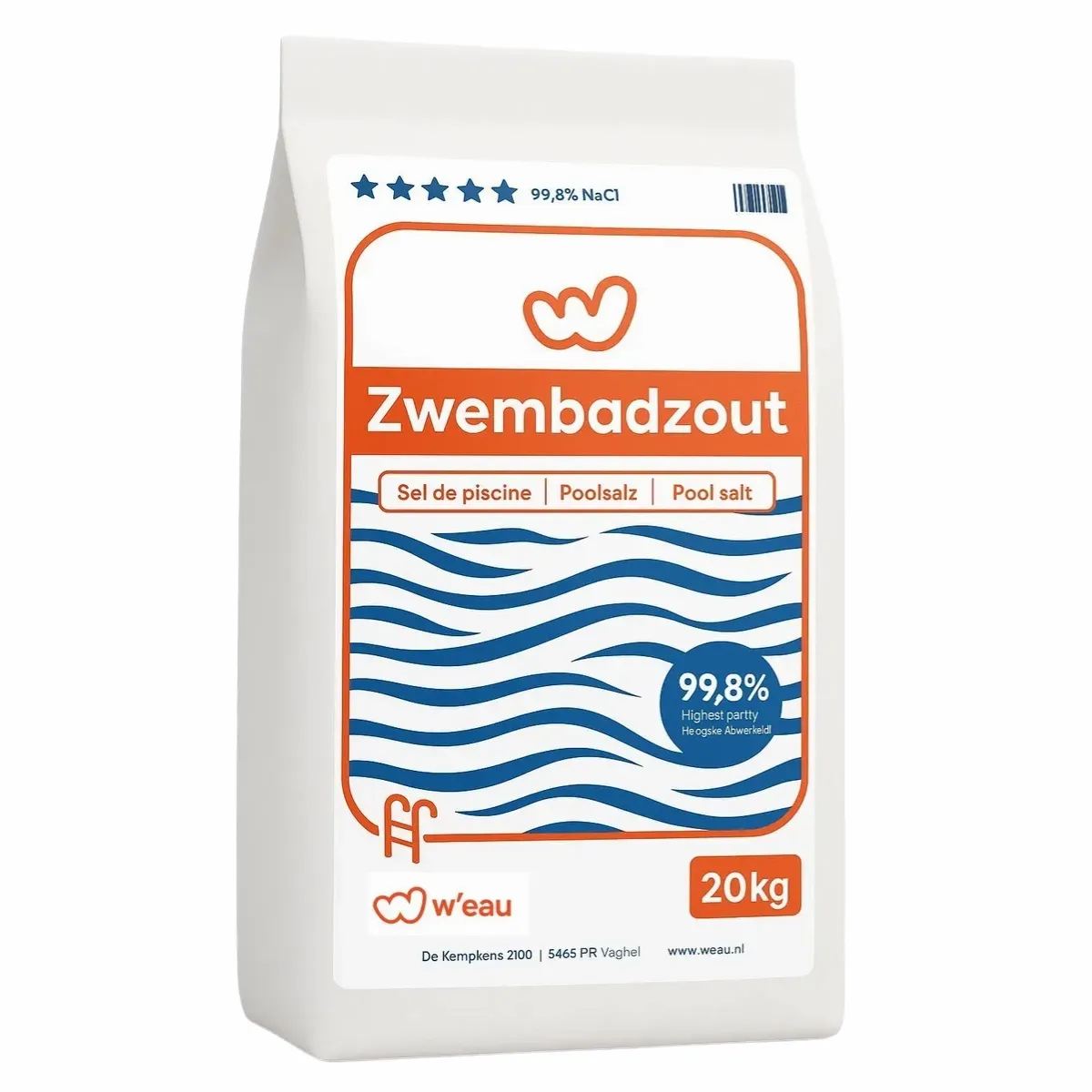 W'eau Zwembadzout 20kg - W'eau afbeelding