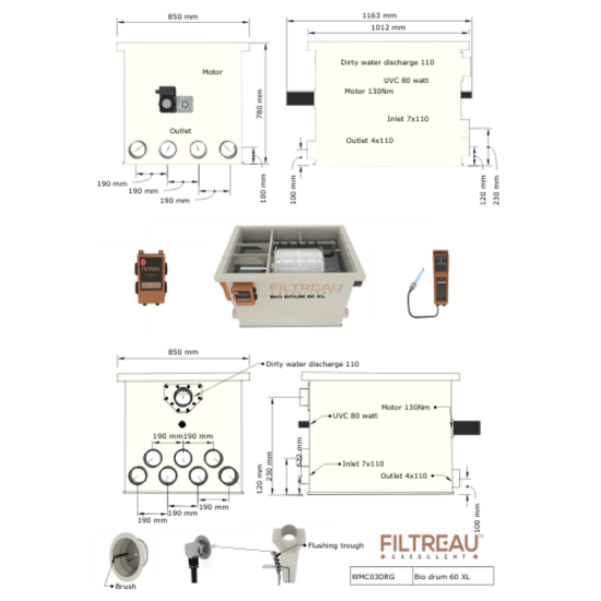 Filtreau WMC Bio Drum 60 XL Gravity trommelfilter
