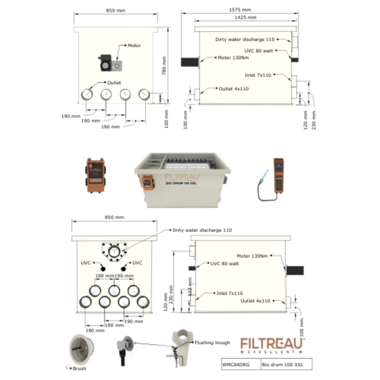 Filtreau WMC Bio Drum 100 XXL trommelfilter - Filtreau