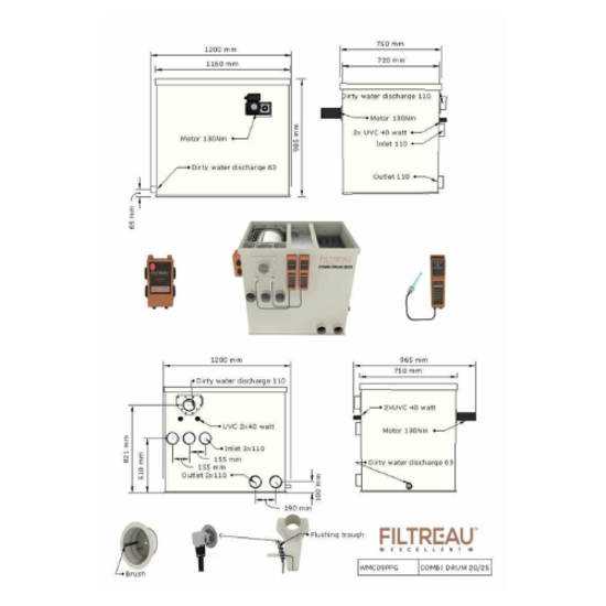 Filtreau WMC Combi Drum 20/25 Gravity trommelfilter
