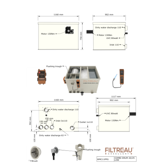 Filtreau WMC Combi Drum 20/25 Low Gravity trommelfilter