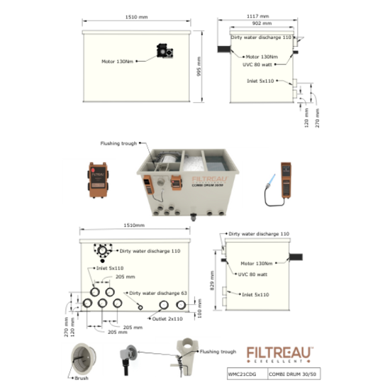 Filtreau WMC Combi Drum 30/50  trommelfilter - Filtreau