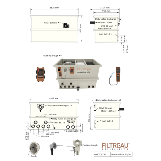 Filtreau WMC Combi Drum 50/70  trommelfilter - Filtreau