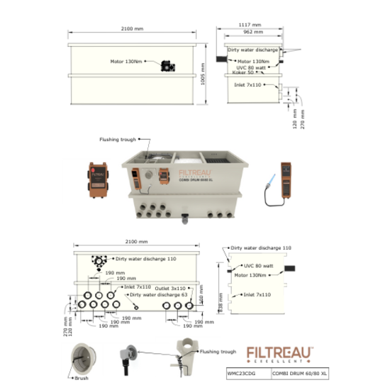 Filtreau WMC Combi Drum 60/80 XL trommelfilter - Filtreau