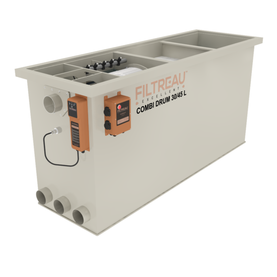 Filtreau WMC Combi Drum 30/45 L In Line trommelfilter - Filtreau