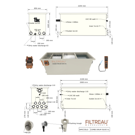 Filtreau WMC Combi Drum 50/65 XL In Line Gravity