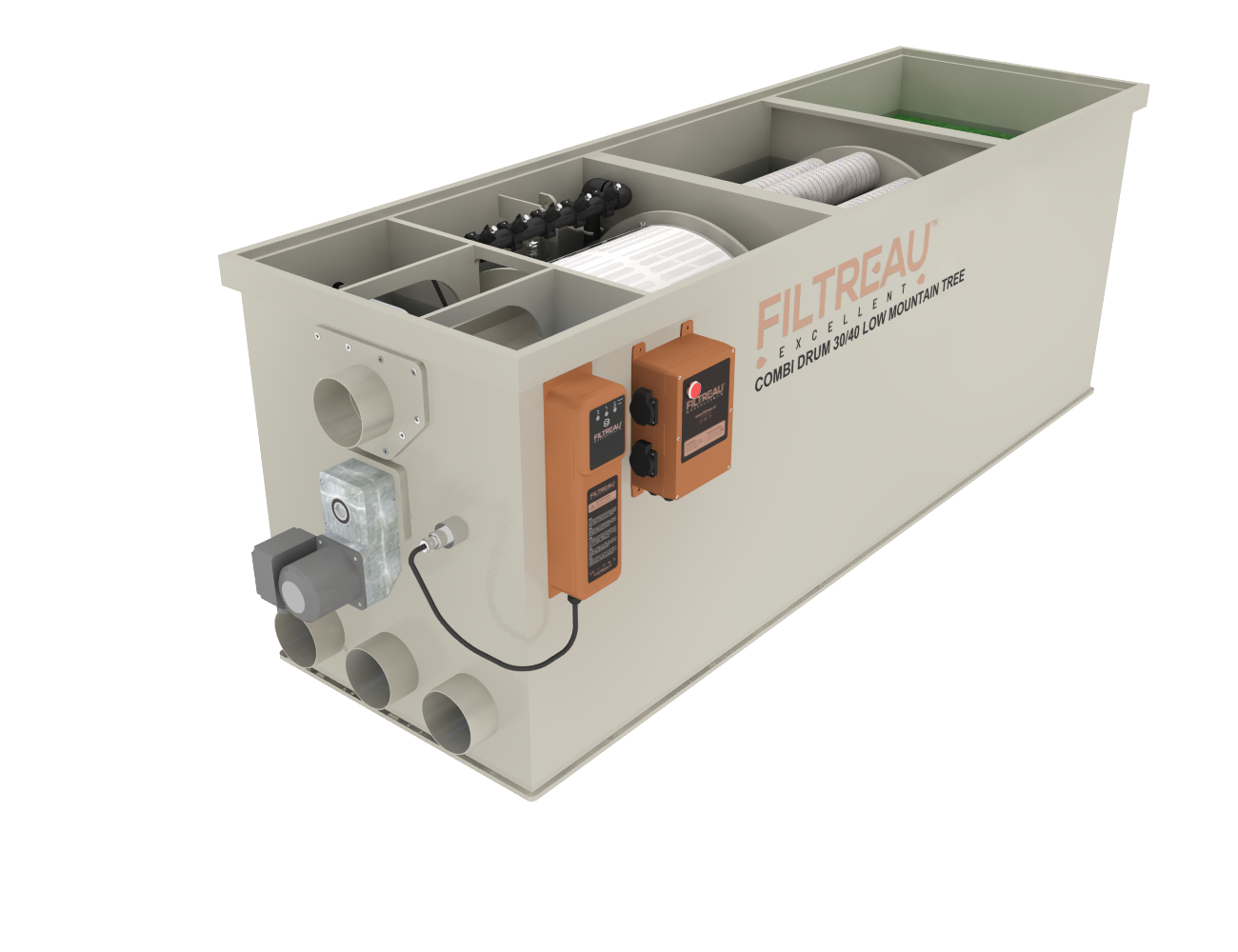 Filtreau WMC Combi Drum 30/40 Low Mountain Tree trommelfilter Gravity afbeelding