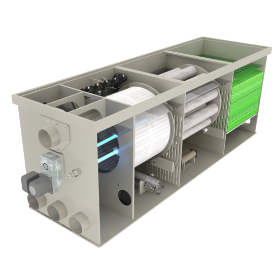 Filtreau WMC Combi Drum 30/40 Low Mountain Tree trommelfilter Gravity