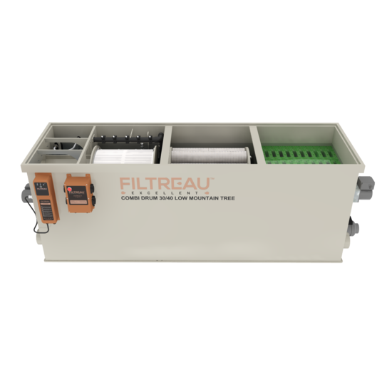 Filtreau WMC Combi Drum 30/40 Low Mountain Tree Gravity trommelfilter - Filtreau