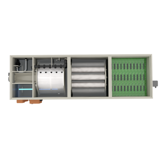 Filtreau WMC Combi Drum 30/40 Low Mountain Tree Gravity trommelfilter - Filtreau