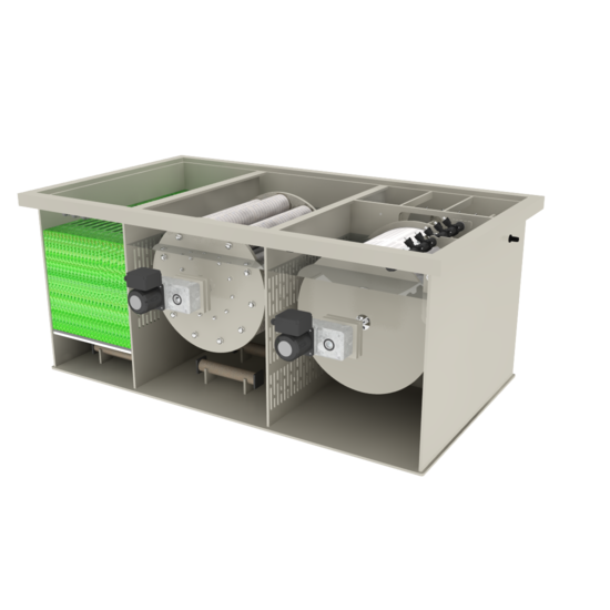 Filtreau WMC Combi Drum 30/50 Low Mountain Tree Gravity trommelfilter - Filtreau